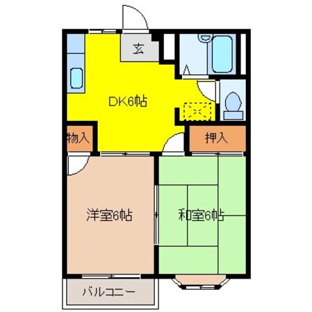 村井駅 徒歩24分 2階の物件間取画像